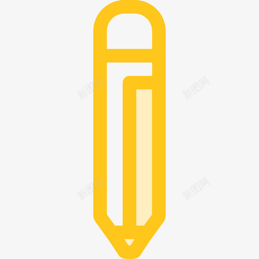 铅笔商务和办公3黄色图标svg_新图网 https://ixintu.com 商务和办公3 铅笔 黄色