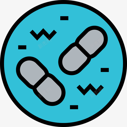 细菌科学3线性颜色图标svg_新图网 https://ixintu.com 科学3 线性颜色 细菌