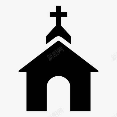 教堂建筑物基督教教堂图标图标