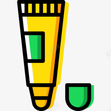 牙膏美容3黄色图标图标