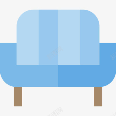 扶手椅家具颜色扁平图标图标