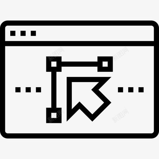 浏览器8线性图标svg_新图网 https://ixintu.com 浏览器 线性 设计8
