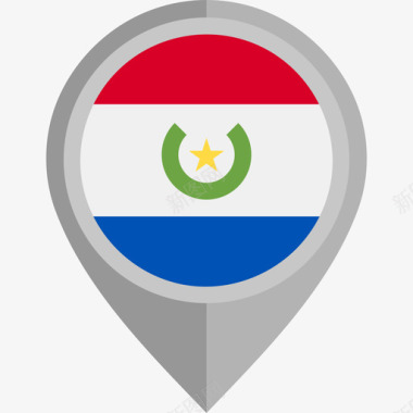 巴拉圭国旗圆形图标图标