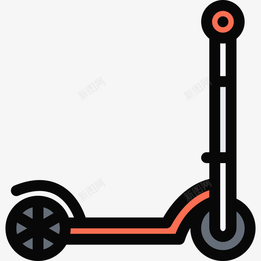 滑板车运输7彩色图标svg_新图网 https://ixintu.com 彩色 滑板车 运输7