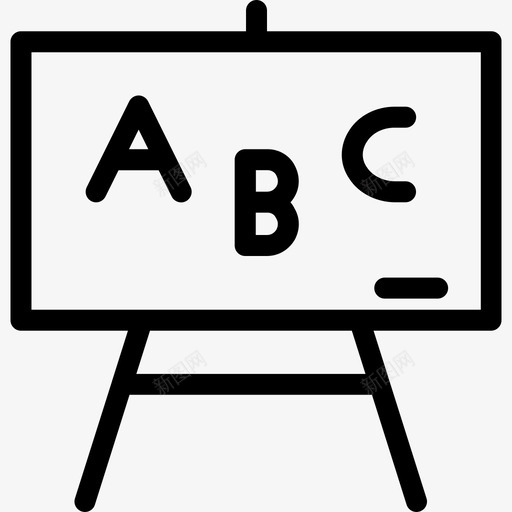 黑板学习元素直线图标svg_新图网 https://ixintu.com 学习元素 直线 黑板