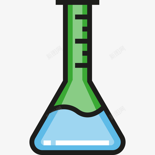 烧瓶科学线性颜色图标svg_新图网 https://ixintu.com 烧瓶 科学 线性颜色