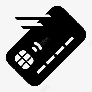 芯片卡移动信用卡取出图标图标