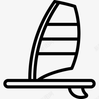 风帆运动13直线型图标图标