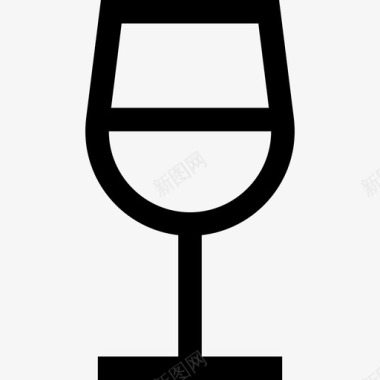 酒杯食品和餐厅收藏直系图标图标