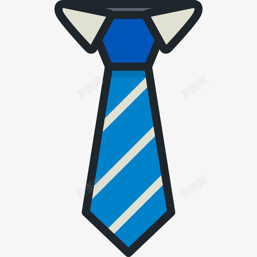 领带商务元素4线条颜色图标svg_新图网 https://ixintu.com 商务元素4 线条颜色 领带