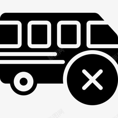 公共汽车5号运输车加油图标图标