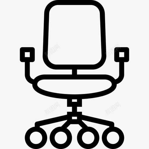 办公椅办公室12直线型图标svg_新图网 https://ixintu.com 办公室12 办公椅 直线型