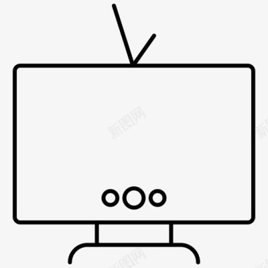 电视电子产品轮廓图标图标