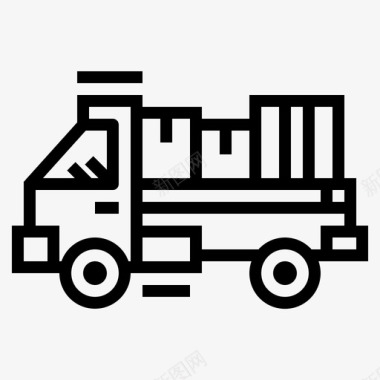 移动卡车送货房地产图标图标