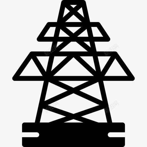 电气塔建筑2填充图标svg_新图网 https://ixintu.com 填充 建筑2 电气塔
