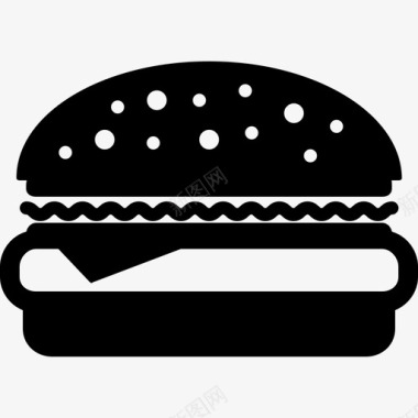 汉堡食品和饮料7固体图标图标