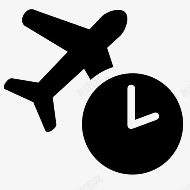 起飞时间飞机机场图标图标
