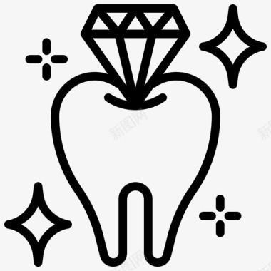 美白牙齿钻石图标图标