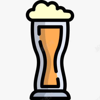 品脱啤酒酒吧和酒吧3原色图标图标