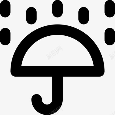 雨天气要素2线性图标图标