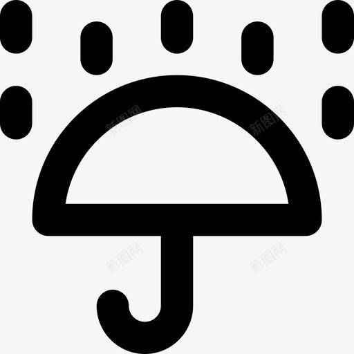 雨天气要素2线性图标svg_新图网 https://ixintu.com 天气要素2 线性 雨