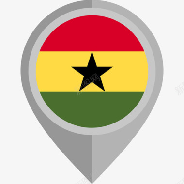 加纳国旗圆形图标图标