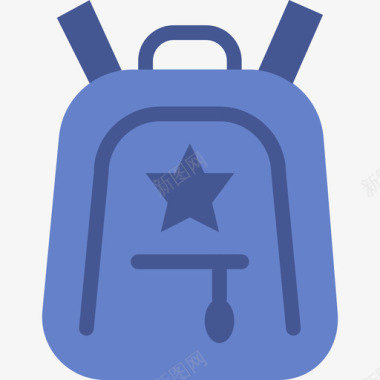 背包教育用具扁平图标图标