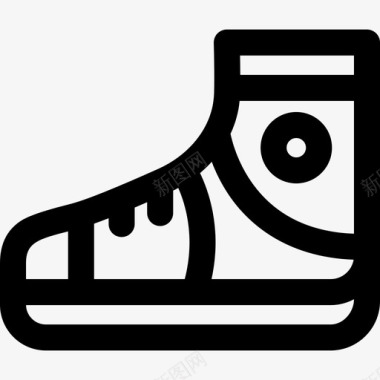 运动鞋篮球套装直线型图标图标
