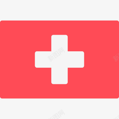 瑞士国际旗帜长方形图标图标