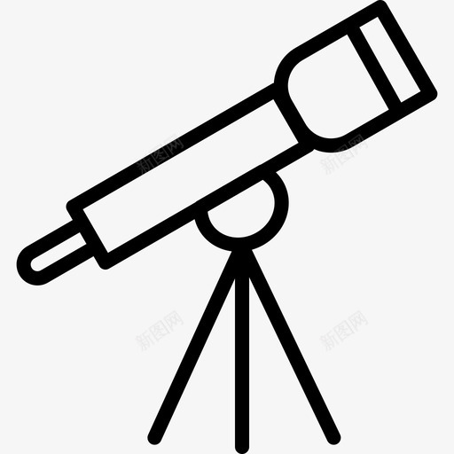 望远镜科教直线图标svg_新图网 https://ixintu.com 望远镜 直线 科教