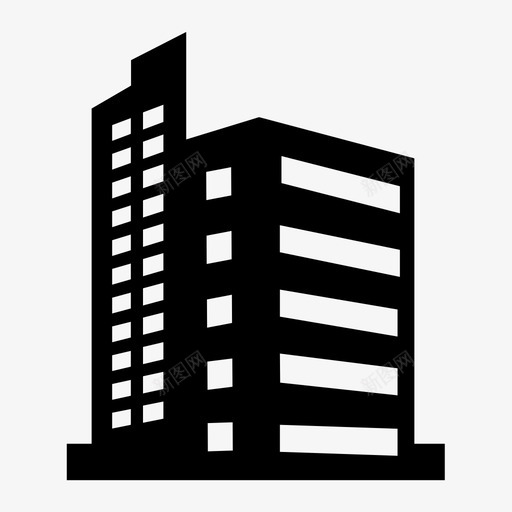 建筑公寓城市图标svg_新图网 https://ixintu.com 公司 公寓 城市 建筑 财产