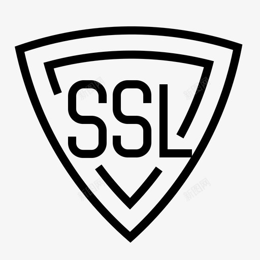 ssl保护安全图标svg_新图网 https://ixintu.com ssl 保护 安全 安全大纲 屏蔽 网站