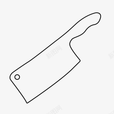 刀剁碎切肉刀图标图标