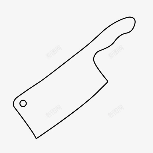 刀剁碎切肉刀图标svg_新图网 https://ixintu.com 刀 切割 切片 切肉刀 剁碎 厨房 烹饪
