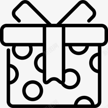 礼品盒圣诞节24直系图标图标