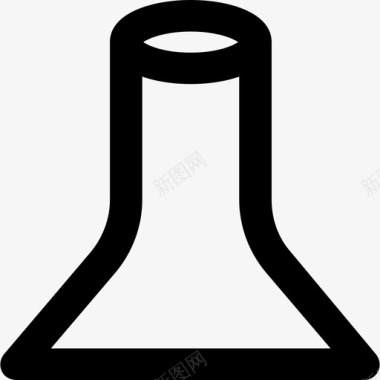 烧瓶科学元素2粗体圆形图标图标