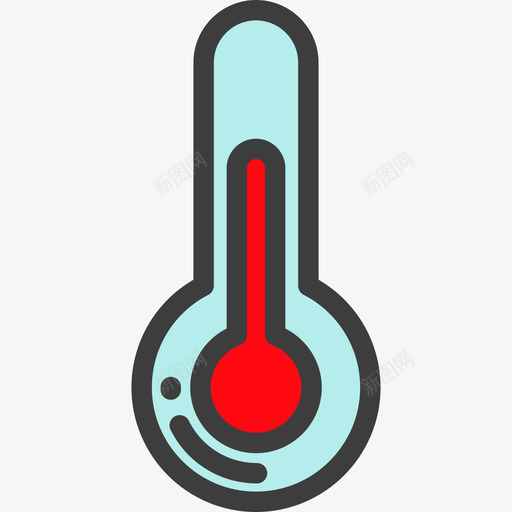 温度计天气19线性颜色图标svg_新图网 https://ixintu.com 天气19 温度计 线性颜色