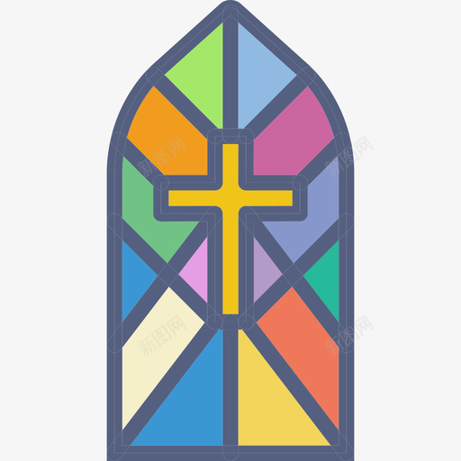 彩色玻璃宗教平板图标svg_新图网 https://ixintu.com 宗教 平板 彩色玻璃