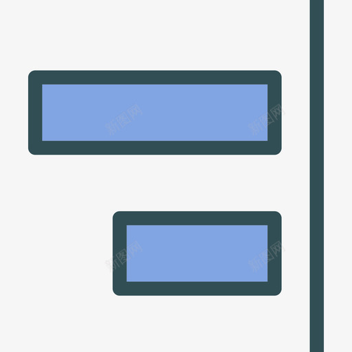 右对齐界面3线颜色图标svg_新图网 https://ixintu.com 右对齐 界面3 线颜色