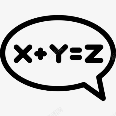 方程数学符号线性图标图标