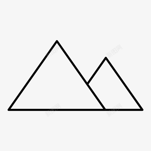 金字塔埃及著名图标svg_新图网 https://ixintu.com 地标 埃及 山脉 著名 金字塔