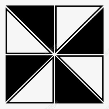 正方形几何学节奏图标图标