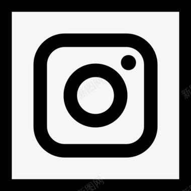 Instagram社交媒体徽标集合线性图标图标