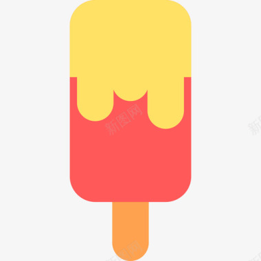 冰淇淋食品和餐厅元素扁平图标图标