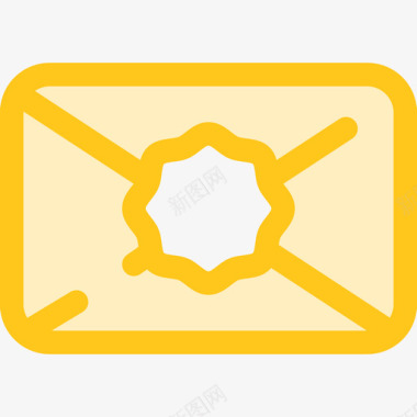 信封商务和办公室3黄色图标图标