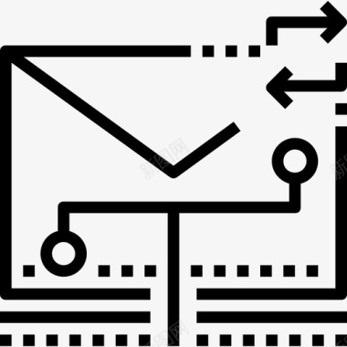 电子邮件商务和技术收集直邮图标图标