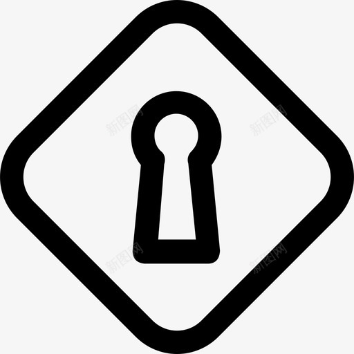 钥匙孔安全图标集合粗体圆形svg_新图网 https://ixintu.com 安全图标集合 粗体圆形 钥匙孔