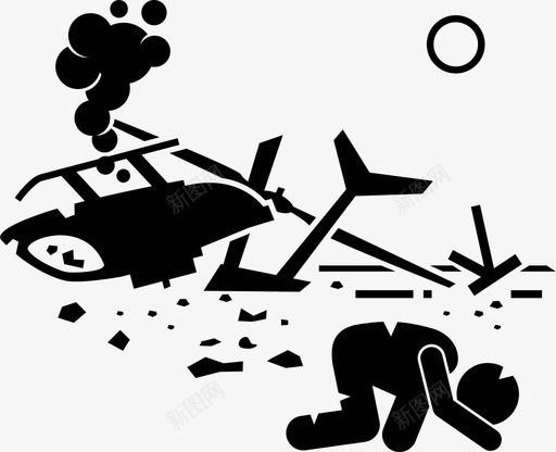 直升机坠毁空中航空图标svg_新图网 https://ixintu.com 坠落 幸存者 直升机坠毁 空中 航空 运输 运输事故