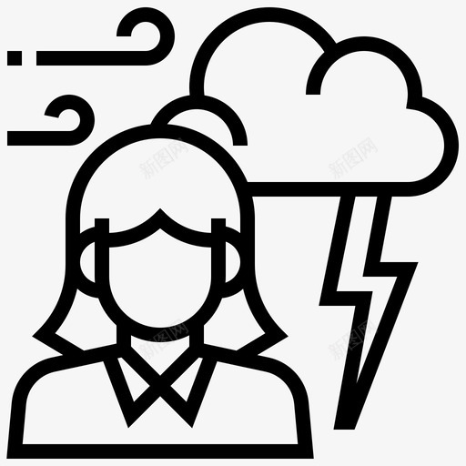 气象气候云图标svg_新图网 https://ixintu.com 云 天气 天气线 天气预报员 气候 气象 风暴