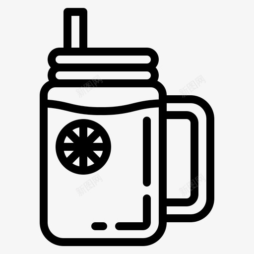 新鲜苏打水饮料柠檬图标svg_新图网 https://ixintu.com 切片 新鲜苏打水 柠檬 梅森罐 食品饮料 饮料